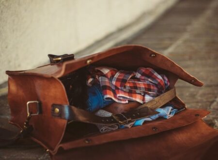 Big Leather Tote Bag, Large Stylish Leather Travel Bag