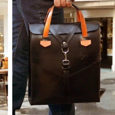 Men's Leather Tote Bag for Work, Laptop & Shoulder Bag