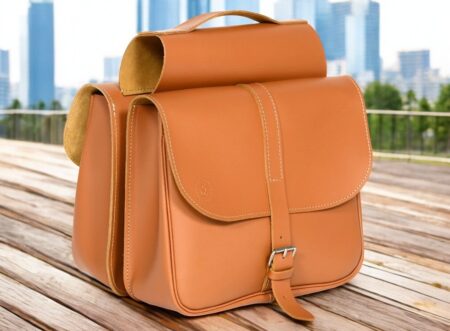 Premium Leather Bicycle Panniers, Handmade & Durable - Image 4