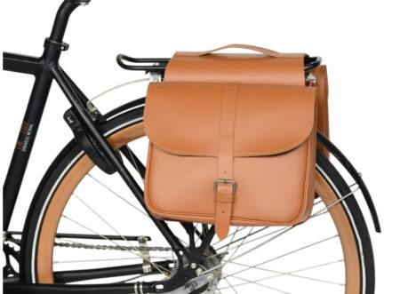 Leather bicycle panniers
