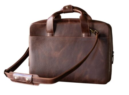 handmade leather laptop bag