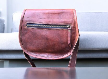 Valentine’s leather saddle bag