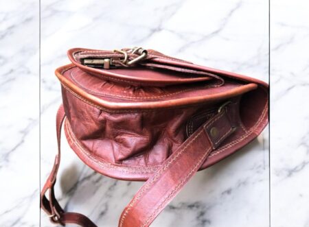 Valentine’s leather saddle bag