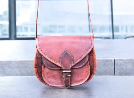 Valentine’s leather saddle bag