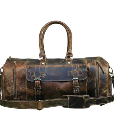 buffalo leather duffle bag