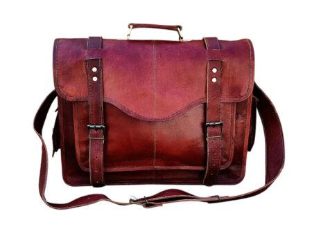 handmade leather laptop bag