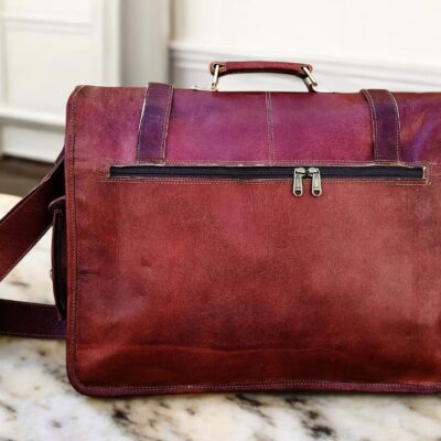 handmade leather laptop bag