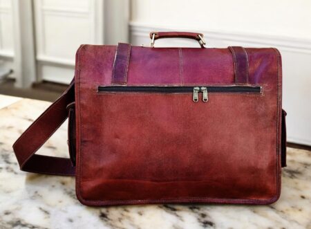 handmade leather laptop bag