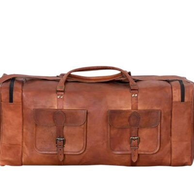 oversized leather duffle bag