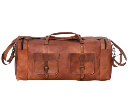 oversized leather duffle bag