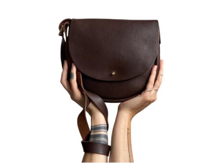 saddle leather purse