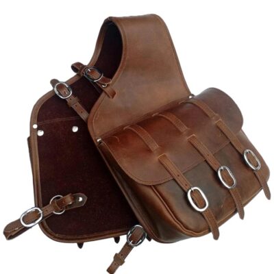 vintage leather horse saddle bags