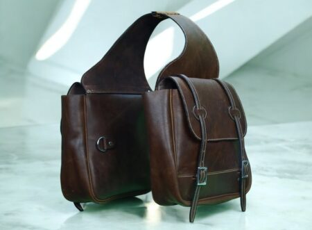 western leather saddle bags